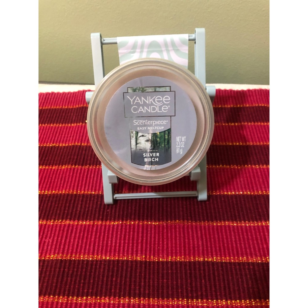 Yankee Candle Scenterpiece Easy MeltCup Silver Birch 2.2 oz Wax Melt NEW